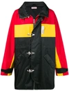 PALM ANGELS colour-block zipped coat