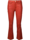FRAME FRAME CROPPED COATED JEANS - RED
