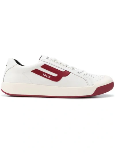 Bally Men's New Competition Retro Low-top Trainers, Red/white