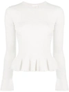 SEE BY CHLOÉ FLOUNCED KNIT TOP