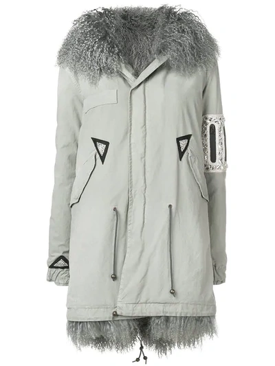 Mr & Mrs Italy Trimmed Hooded Parka - 灰色 In Grey