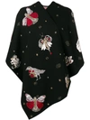 ALEXANDER MCQUEEN butterfly embroidered shawl knit