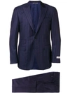 CANALI CANALI STRIPED TWO-PIECE SUIT - BLUE