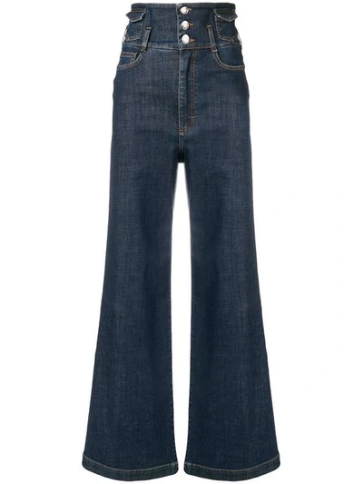 Dolce & Gabbana Flared Loose Jeans In Blue