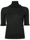 MICHAEL KORS MICHAEL KORS COLLECTION KNITTED TOP - BLACK