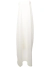 SOLACE LONDON SOLACE LONDON TEXTURED MAXI GOWN - WHITE