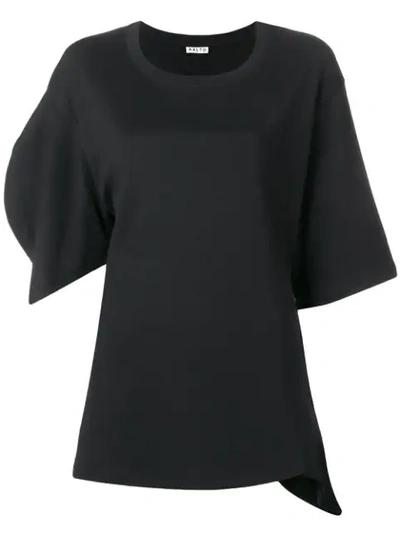 Aalto Asymmetric Sleeve T-shirt In Black