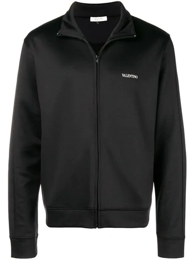 Valentino Zip Front Sports Jacket In Black