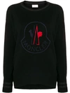 MONCLER EMBROIDED LOGO SWEATER