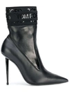 TOM FORD LOGO BANDAGE POINTED ANKLE BOOTS
