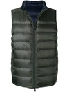 HERNO HERNO SLEEVELESS PADDED JACKET - GREEN