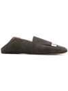 Sergio Rossi Sr1 Logo Plaque Loafers In Grey