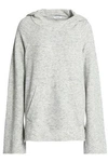 SPLENDID WOMAN MARLED FRENCH COTTON-BLEND TERRY HOODIE LIGHT GRAY,GB 5016545970173205