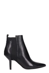 KENDALL + KYLIE VIVA BLACK LEATHER ANKLE BOOTS,10663683