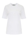 MSGM T-SHIRT WITH SEQUINS LOGO,10663732