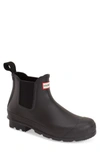 Hunter Original Chelsea Short Slip-on Rain Boots In Black