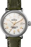 SHINOLA 'THE RUNWELL' LEATHER STRAP WATCH, 38MM,S0120109232