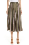 ROKSANDA TAHKI STRIPE SILK SKIRT,PF18 S364-1