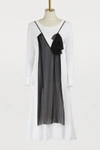 AALTO Jersey dress with tulle panel,W18CJ09 133