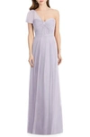 JENNY PACKHAM ONE-SHOULDER CHIFFON A-LINE GOWN,JP1014