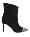 ALEXANDRE VAUTHIER Cha Cha Sequin Suede Booties,CHA CHA 90-BLACK