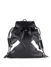 NEIL BARRETT RETRO MODERNIST LEATHER RUCKSACK,0400098957104