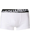 Dsquared2 Logo-waistband Pack Of Two Boxer Shorts In White