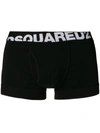 Dsquared2 Logo Waistband Twin Pack Boxers In Black