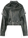 MANOKHI distressed biker jacket