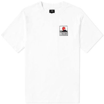 Edwin Crew Neck Sunset On Mt Fuji T Shirt White