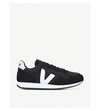 VEJA SDU LEATHER AND SPECKLED-KNIT TRAINERS