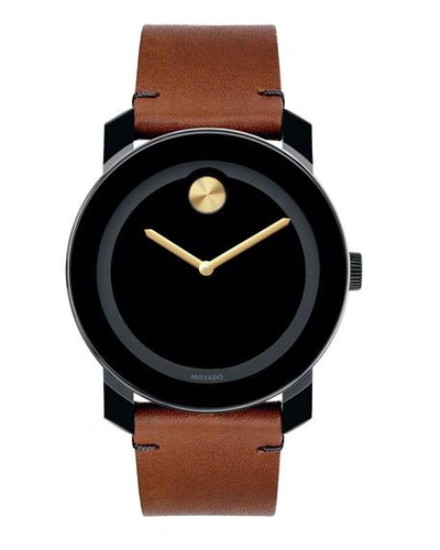 MOVADO MEN'S 42MM LARGE BOLD TR90 WATCH WITH LEATHER STRAP,PROD214120019