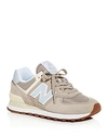 NEW BALANCE WOMEN'S CLASSIC 574 SUMMER DUSK NUBUCK LEATHER LACE UP SNEAKERS,WL574FLC