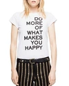 ZADIG & VOLTAIRE SKINNY DO MORE TEE,WGTR1804F