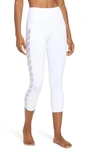 ALO YOGA CHEVRON HIGH WAIST CAPRI LEGGINGS,W5667R