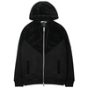 GIVENCHY HOODED VELVET AND JERSEY SWEATSHIRT