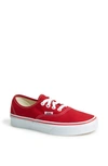 Vans 'authentic' Sneaker In Red