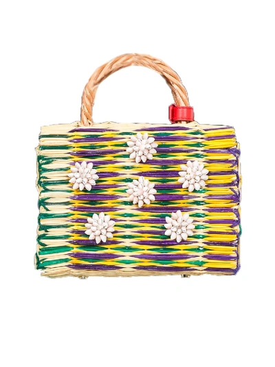 Heimat Atlantica Chito Seashell-embellished Basket Bag In Multi