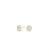 ADINA REYTER Yellow Gold Solid Pave Disc Posts,210000037217