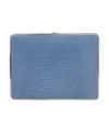 HUNTING SEASON Blue Square Compact Lizard Clutch Bag,HUN38P01