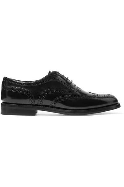 Church's Burwood Glossed-leather Brogues In Black