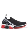 Dolce & Gabbana Black, White And Red Sorrento Logo Sneakers In Black