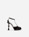 DOLCE & GABBANA SANDALS IN VARNISH AND MORDORÉ NAPPA LEATHER WITH SCULPTED HEEL,CR0691AV2228B979