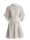 CHLOÉ Point-collar silk shirt dress GREY,C18ARO8900401M