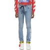 OFF-WHITE BLUE LOGO SKINNY JEANS