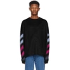 OFF-WHITE OFF-WHITE BLACK MOHAIR GRADIENT SWEATER
