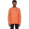 Raf Simons Printed Cotton Sweatshirt In Orange