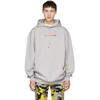 FILLING PIECES FILLING PIECES GREY LOGO PATCH HOODIE