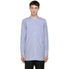 STUDIO NICHOLSON Blue Stand Collar Shirt