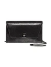 Akris Anouk Envelope Patent Leather Crossbody Bag In Black